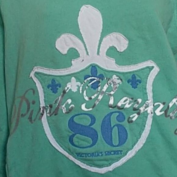 RARE PINK VS Royalty 86 Distressed  Sweatshirt Vintage - Picture 3 of 10